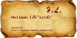 Heilman László névjegykártya